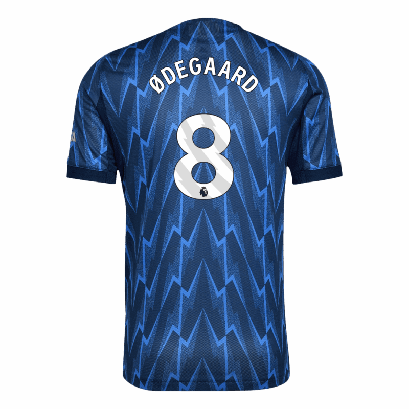 601816_3 ØDEGAARD #8 オーセンティック アーセナル アウェイ サッカーユニフォーム 2025/26 Blue