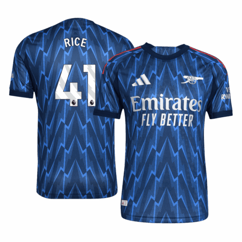 601827_1 RICE #41 オーセンティック アーセナル アウェイ サッカーユニフォーム 2025/26 Blue