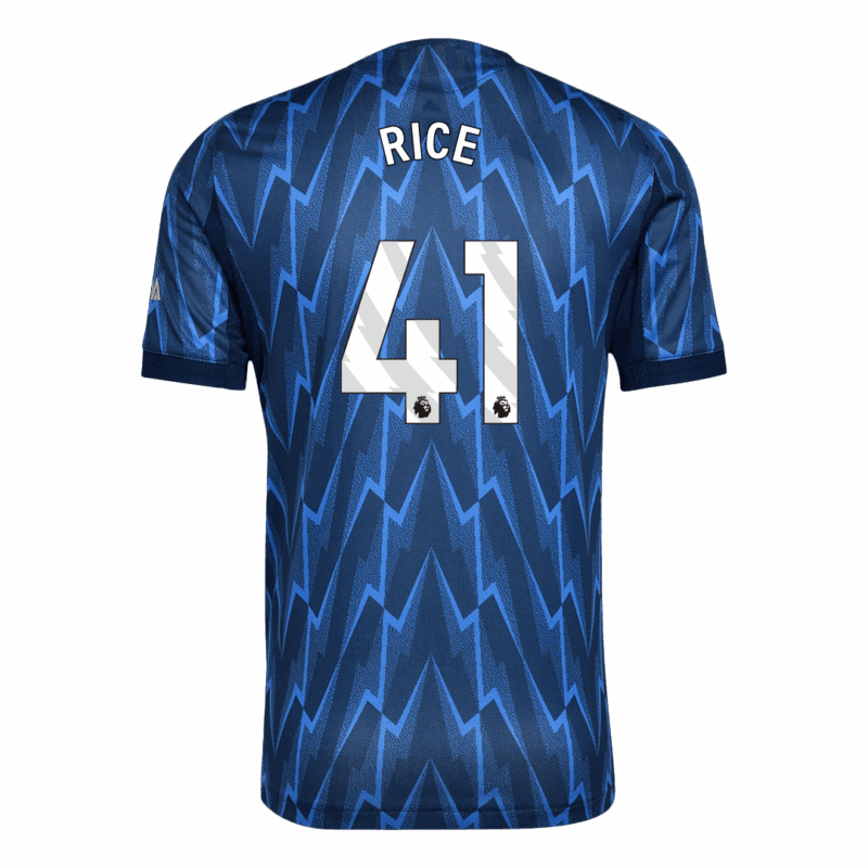 RICE #41 オーセンティック アーセナル アウェイ サッカーユニフォーム 2025/26 Blue