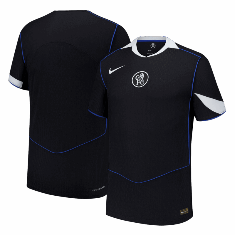 605716_3 オーセンティック チェルシー サード アウェイ サッカーユニフォーム 25/26 Black