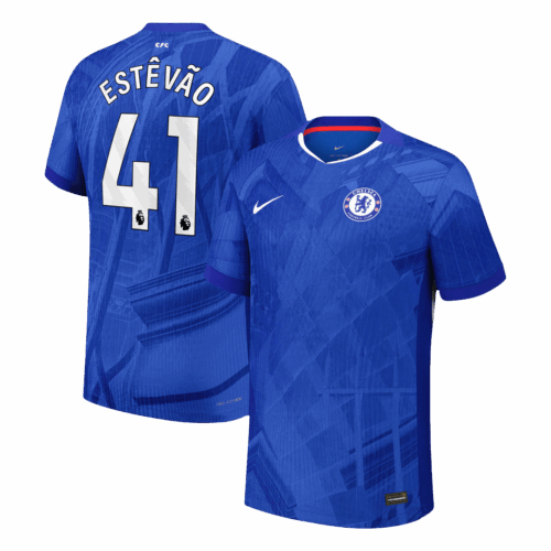 607843_1 ESTÊVÃO #41 オーセンティック チェルシー ホーム サッカーユニフォーム 2025/26 Blue