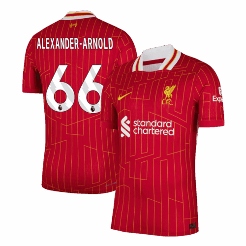 501474_1 リバプール ALEXANDER-ARNOLD #66 ホーム サッカーユニフォーム オーセンティック 2024/25