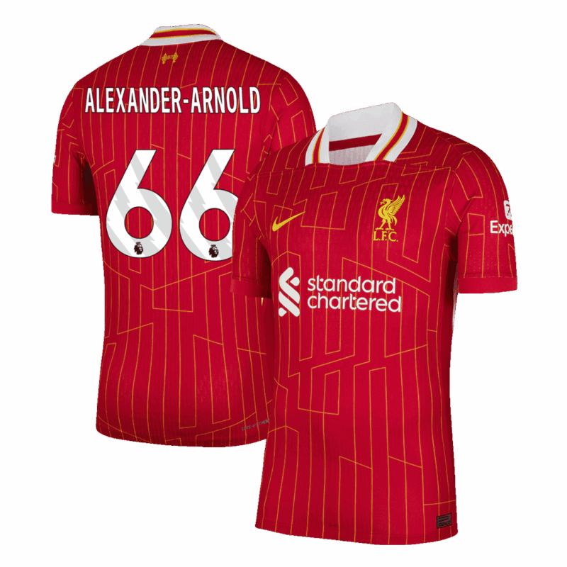 501474_1 リバプール ALEXANDER-ARNOLD #66 ホーム サッカーユニフォーム オーセンティック 2024/25