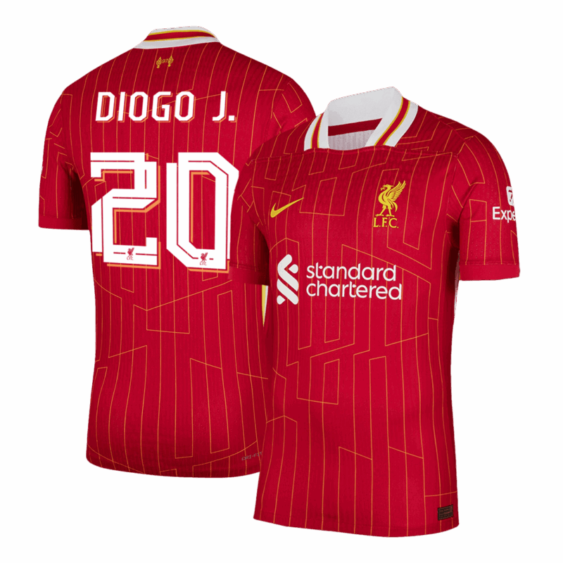 591341_1 リバプール DIOGO J. #20 ホーム サッカーユニフォーム オーセンティック 2024/25 - UCL Edition