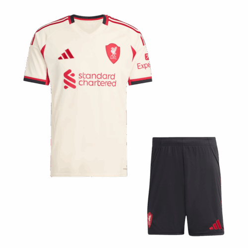 リバプール アウェイ サッカーユニフォーム キット 2025/26 上下セット