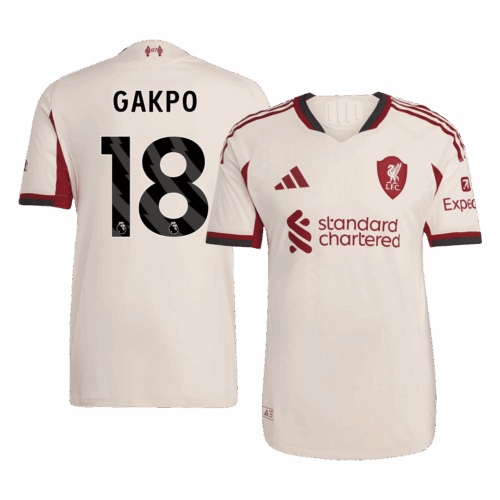 611305_1 GAKPO #18 オーセンティック リバプール アウェイ サッカーユニフォーム 25/26 White