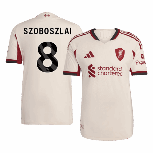 611330_1 SZOBOSZLAI #8 オーセンティック リバプール アウェイ サッカーユニフォーム 25/26 White