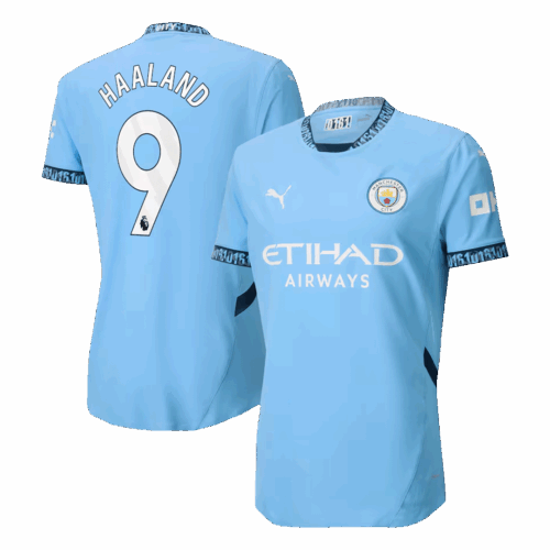 597080_1 マンチェスターシティ HAALAND #9 ホーム ユニフォーム オーセンティック 2024/25