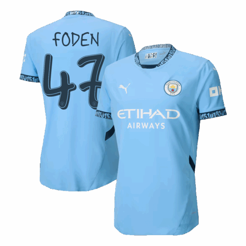597114_1 マンチェスターシティ FODEN #47 ホーム ユニフォーム オーセンティック 2024/25 - UCL Edition