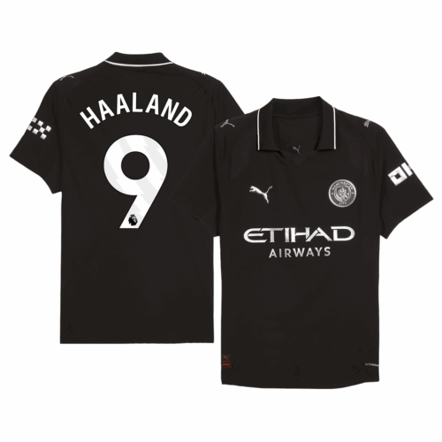 597525_1 マンチェスターシティ HAALAND #9 アウェイ サッカーユニフォーム オーセンティック 2025/26