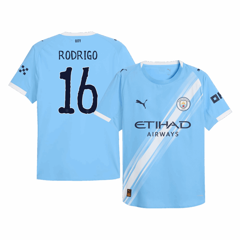 Manchester City RODRIGO #16 Home Soccer Jersey Authentic 2025/26 - Club World Cup
