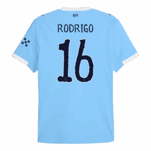 Manchester City RODRIGO #16 Home Soccer Jersey Authentic 2025/26 - Club World Cup