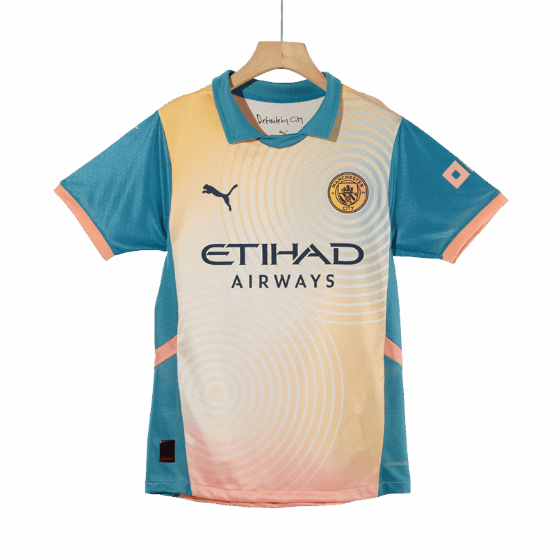 マンチェスターシティ Fourth アウェイ サッカーユニフォーム オーセンティック 2024/25- Definitely City (UCL Edition)