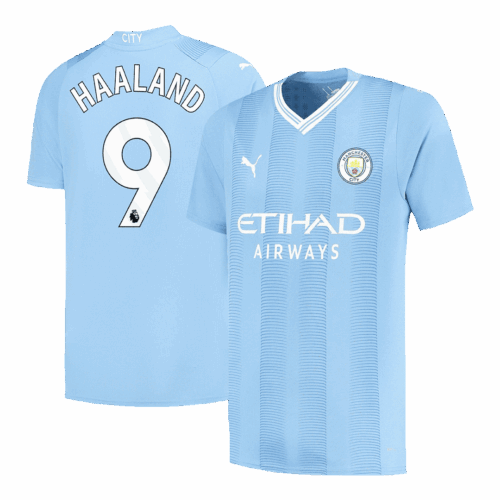 597046_1 マンチェスターシティ HAALAND #9 ホーム ユニフォーム 2023/24