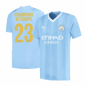 597047_1 CHAMPIONS OF EUROPE #23 マンチェスターシティ ホーム ユニフォーム 2023/24