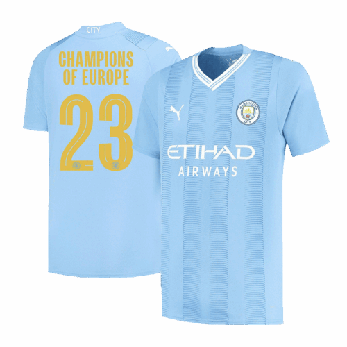 597047_1 CHAMPIONS OF EUROPE #23 マンチェスターシティ ホーム ユニフォーム 2023/24