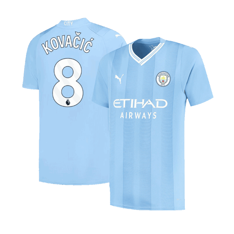 597049_1 マンチェスターシティ KOVAČIĆ #8 ホーム ユニフォーム 2023/24