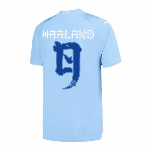 597054_1 マンチェスターシティ HAALAND #9 Japanese Tour Printing ホーム ユニフォーム 2023/24