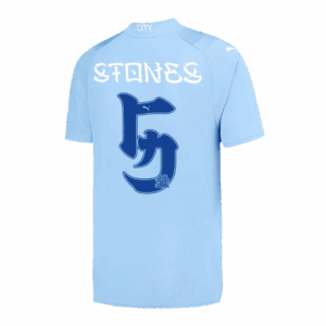 597055_1 マンチェスターシティ STONES #5 Japanese Tour Printing ホーム ユニフォーム 2023/24
