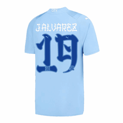 597058_1 マンチェスターシティ J.ALVAREZ #19 Japanese Tour Printing ホーム ユニフォーム 2023/24