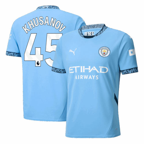 597220_1 マンチェスターシティ KHUSANOV #45 ホーム ユニフォーム 2024/25