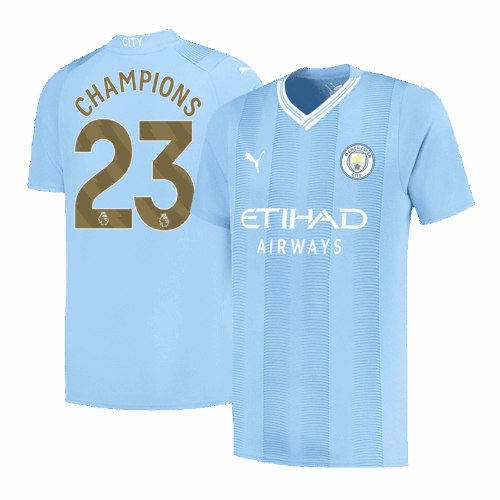 597044_1 マンチェスターシティ CHAMPIONS #23 ホーム ユニフォーム 2023/24