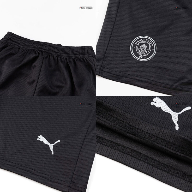 Kid's Manchester City Away Soccer Jersey Kit(Jersey+Shorts+Socks) 2025/26 Black