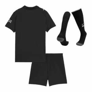 Kid's Manchester City Away Soccer Jersey Kit(Jersey+Shorts+Socks) 2025/26 Black