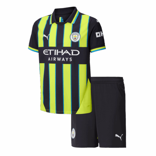 597166_1 マンチェスターシティ アウェイ サッカーユニフォーム キット 2024/25 キッズ 上下セット
