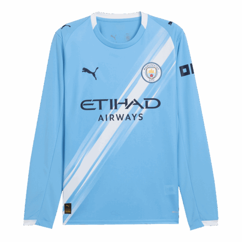 マンチェスターシティ 長袖 ホーム サッカーユニフォーム 2025/26