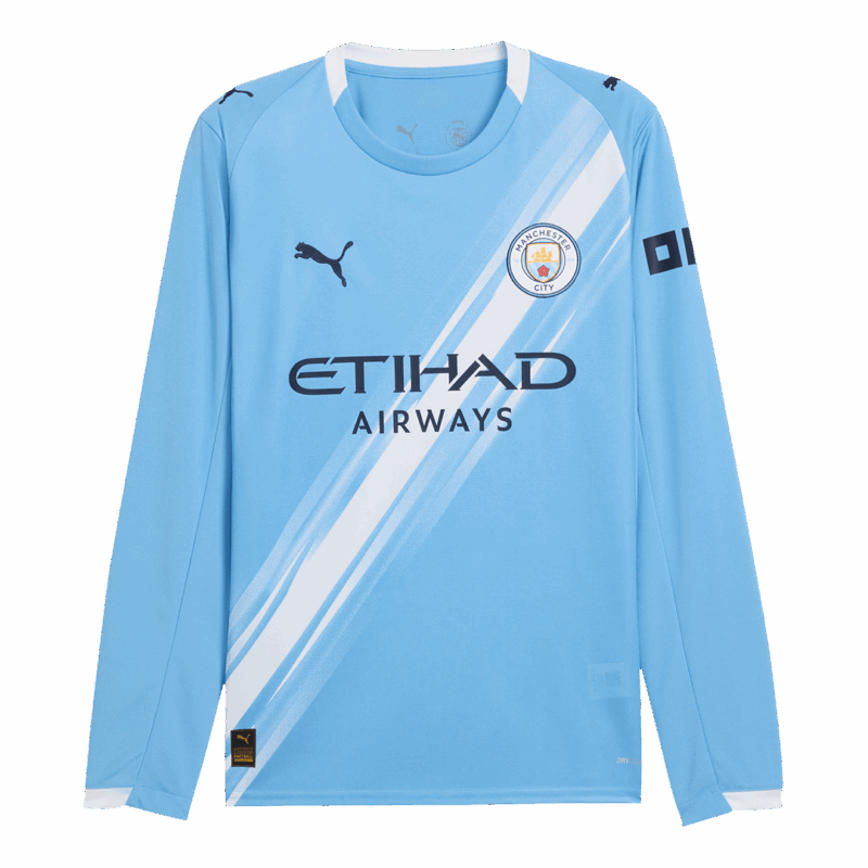 マンチェスターシティ 長袖 ホーム サッカーユニフォーム 2025/26