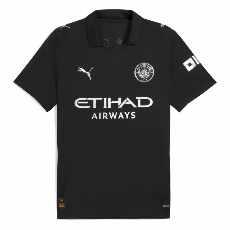 RODRIGO #16 Manchester City Away Soccer Jersey 2025/26 Black