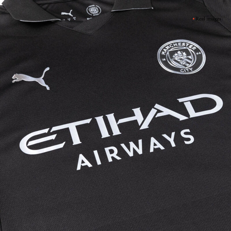 RODRIGO #16 Manchester City Away Soccer Jersey 2025/26 Black