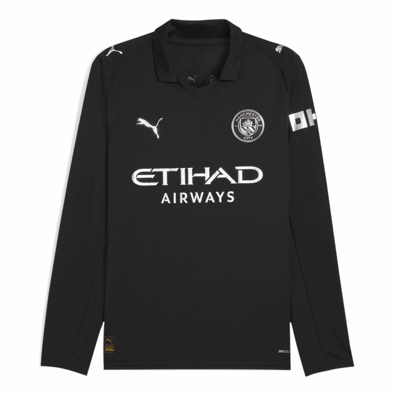 Manchester City Long Sleeve Away Soccer Jersey 2025/26