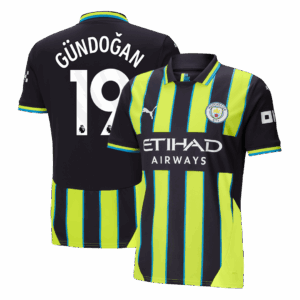 597018_1 マンチェスターシティ GÜNDOĞAN #19 アウェイ サッカーユニフォーム 2024/25
