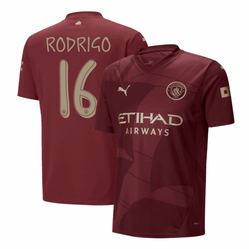 マンチェスターシティ RODRIGO #16 サード  アウェイ サッカーユニフォーム 2024/25 - UCL Edition