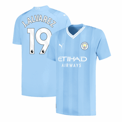 597072_1 マンチェスターシティ J.ALVAREZ #19 ホーム ユニフォーム 2023/24