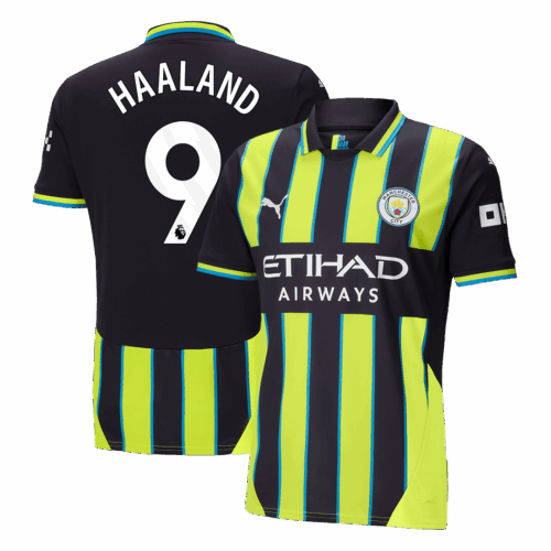 597159_1 マンチェスターシティ HAALAND #9 アウェイ サッカーユニフォーム 2024/25