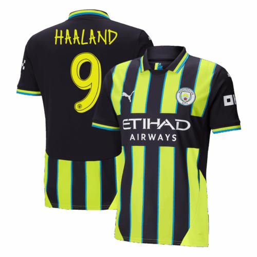 597162_1 マンチェスターシティ HAALAND #9 アウェイ サッカーユニフォーム 2024/25 - UCL Edition