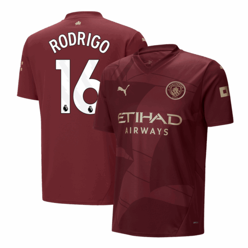 マンチェスターシティ RODRIGO #16 サード  アウェイ サッカーユニフォーム 2024/25