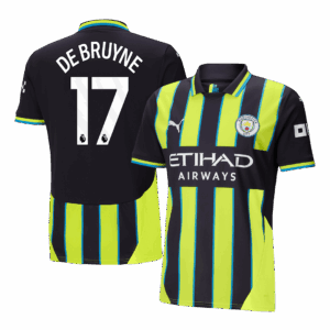 597214_1 マンチェスターシティ DE BRUYNE #17 アウェイ サッカーユニフォーム 2024/25