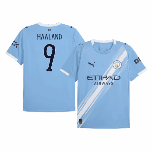 597269_1 マンチェスターシティ HAALAND #9 ホーム サッカーユニフォーム 2025/26