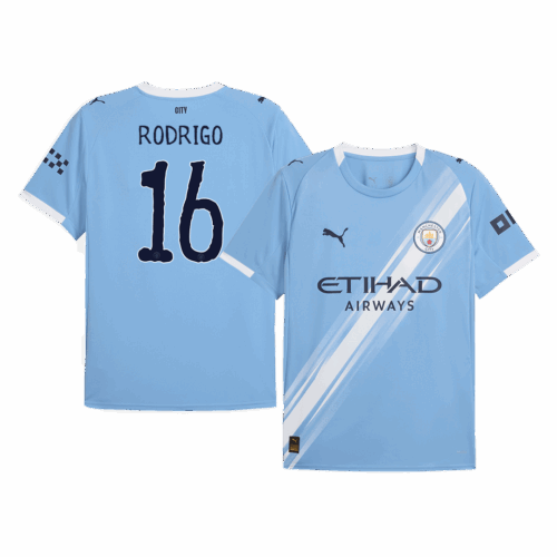 マンチェスターシティ RODRIGO #16 ホーム サッカーユニフォーム 2025/26