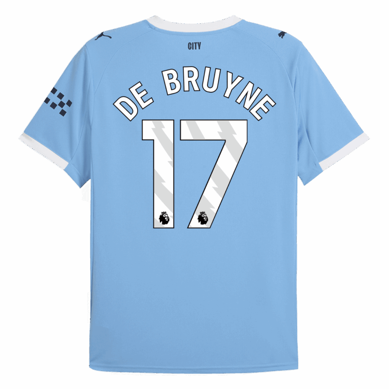 DE BRUYNE #17 マンチェスターシティ ホーム サッカーユニフォーム 2025/26 Blue