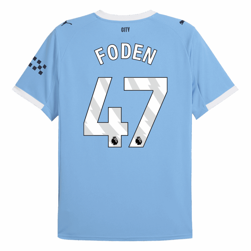 597261_3 FODEN #47 マンチェスターシティ ホーム サッカーユニフォーム 2025/26 Blue