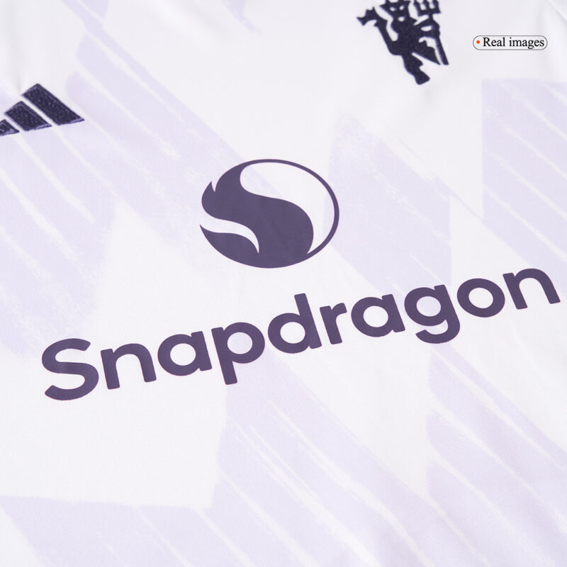 キッズ  マンチェスターユナイテッド アウェイ サッカーユニフォーム キット 2025/26 White