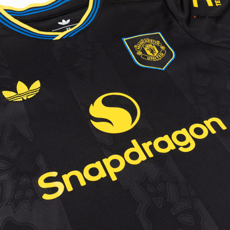 キッズ  マンチェスターユナイテッド サード  アウェイ サッカーユニフォーム キット 25/26 Black