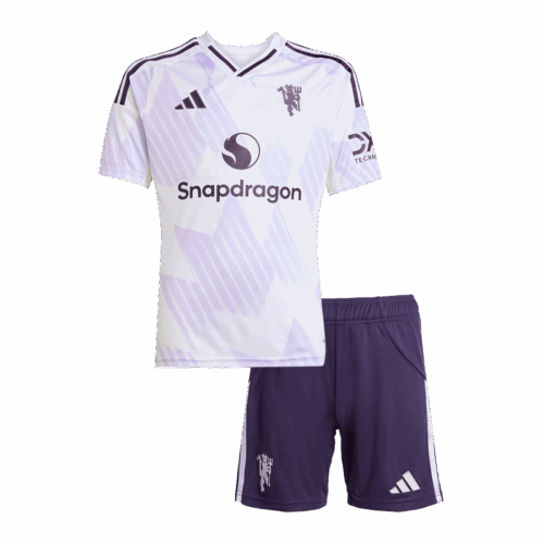 594315_1 マンチェスターユナイテッド アウェイ サッカーユニフォーム キット 2025/26 キッズ 上下セット