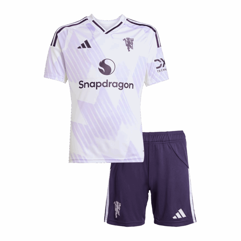 594315_1 マンチェスターユナイテッド アウェイ サッカーユニフォーム キット 2025/26 キッズ 上下セット