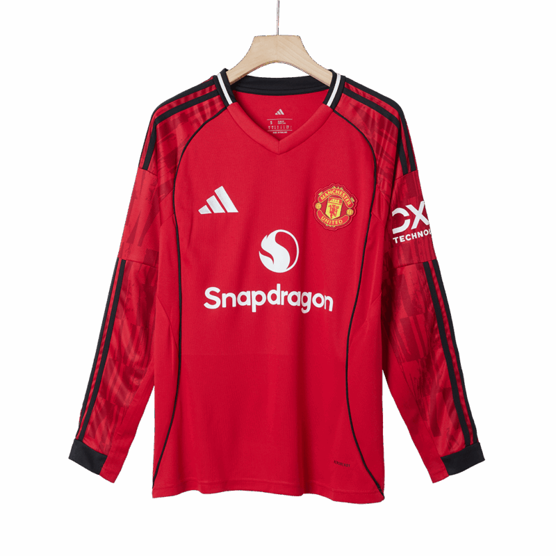 マンチェスターユナイテッド 長袖 ホーム サッカーユニフォーム 2025/26